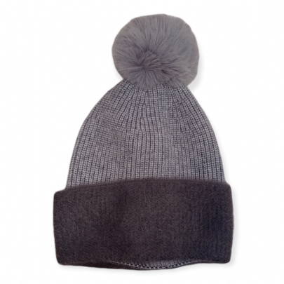 Verde 12-0252 Γυναικείος Pom Pom Beanie Γκρί