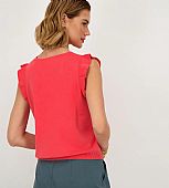 Axel ΠΛΕΚΤΟ T-SHIRT ΜΕ ΒΟΛΑΝ ΜΑΝΙΚΙA 1400-0133 Coral : 3